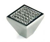 Мебельная ручка-кнопка edson 2501 CHROME CRYSTAL